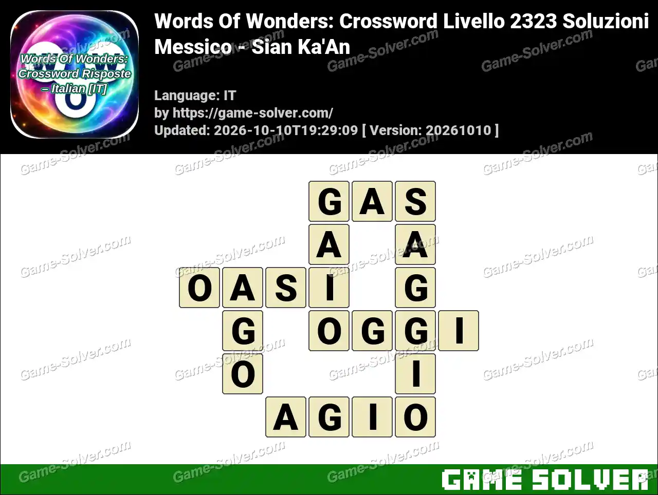 Words Of Wonders: Crossword Livello 2323 Soluzioni – Messico – Sian Ka’An